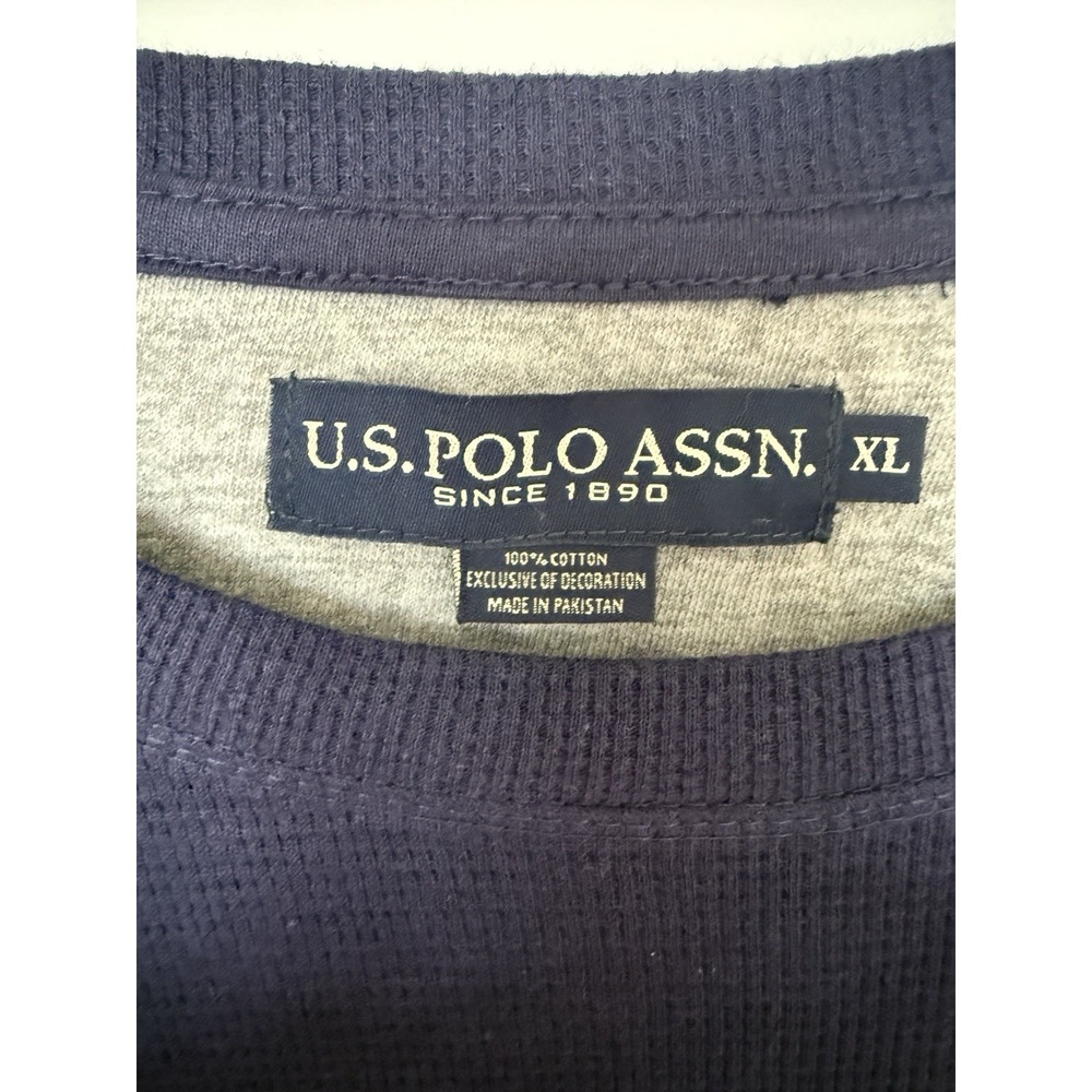 U.S.Polo Association Men's Navy Long Sleeve Classic Thermal Shirt Size XL NWT - Picture 4 of 8